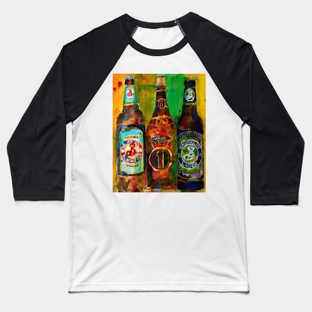 Brooklyn Beer Lager, Summer - Men Cave Baseball T-Shirt by dfrdesign
